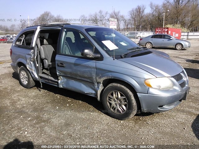 1D4GP24R04B592494 - 2004 DODGE GRAND CARAVAN SE BLUE photo 1