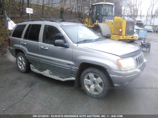 1J4GW58N61C587180 - 2001 JEEP GRAND CHEROKEE LIMITED SILVER photo 1