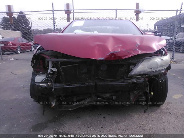 4T1BK46K17U015978 - 2007 TOYOTA CAMRY NEW GENERAT LE/XLE/SE RED photo 6