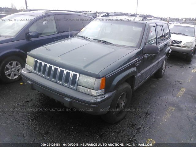 1J4GZ58Y9SC669651 - 1995 JEEP GRAND CHEROKEE LAREDO GREEN photo 2