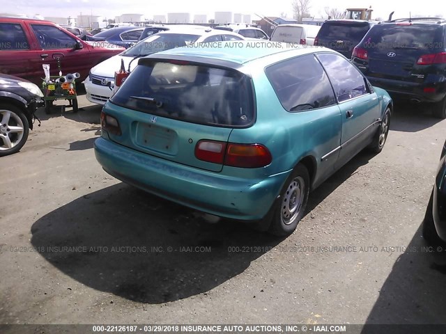 2HGEH2460PH515337 - 1993 HONDA CIVIC DX BLUE photo 4