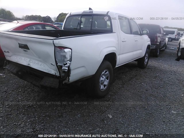 5TFCZ5ANXGX002253 - 2016 TOYOTA TACOMA DBL CAB/SR/SR5/TRD SPT/OR WHITE photo 4