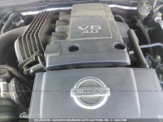 5N1AR18W86C631199 - 2006 NISSAN PATHFINDER LE/SE/XE BLUE photo 10