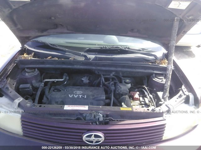 JTLKT324164055189 - 2006 TOYOTA SCION XB მუქწითელი ფოტო 10