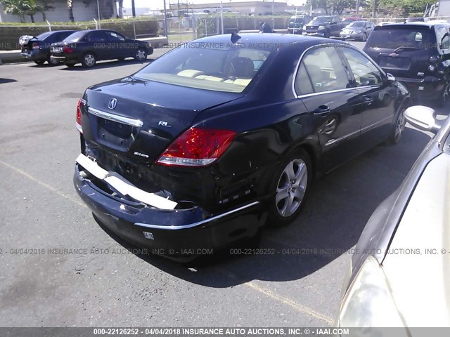 JH4KB165X5C003732 - 2005 ACURA RL BLACK photo 4