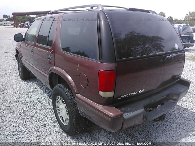 1GKDT13W3WK500573 - 1998 GMC JIMMY MAROON photo 3