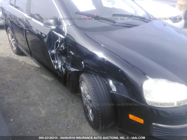 3VWEG71K47M192151 - 2007 VOLKSWAGEN JETTA WOLFSBURG 黑色 照片 6