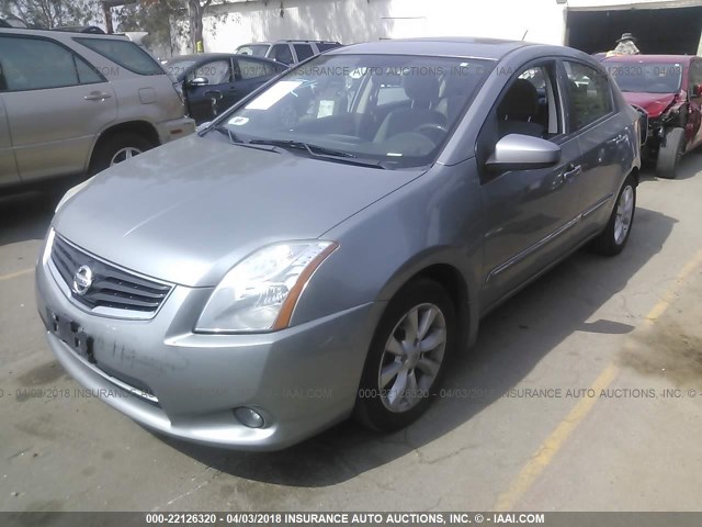 3N1AB6AP5CL709451 - 2012 NISSAN SENTRA 2.0/2.0S/SR/2.0SL GRAY photo 2