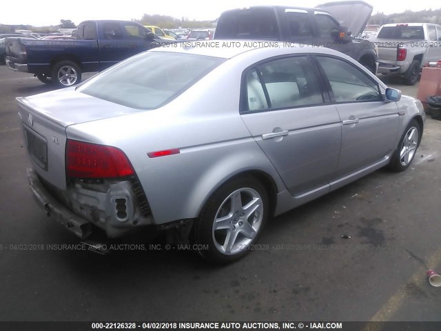 19UUA66276A050327 - 2006 ACURA 3.2TL SILVER photo 4