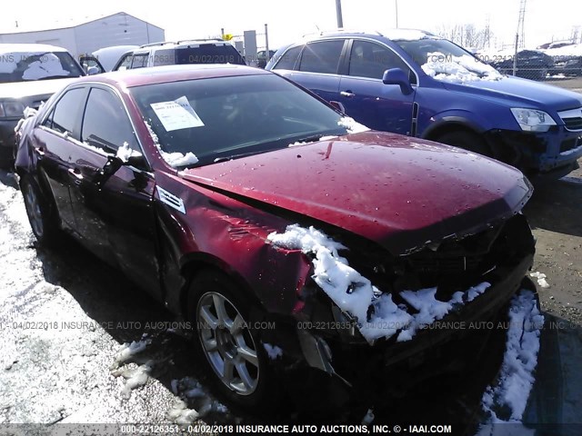 1G6DG577780145306 - 2008 CADILLAC CTS RED photo 1