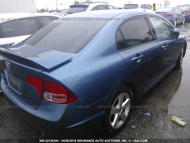 2HGFA16938H510838 - 2008 HONDA CIVIC EXL ლურჯი ფოტო 4