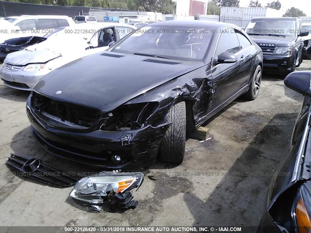 WDDEJ71X17A001501 - 2007 MERCEDES-BENZ CL 550 BLACK photo 2