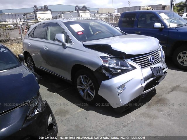 JTJZB1BAXF2415950 - 2015 LEXUS RX 450H SILVER photo 1