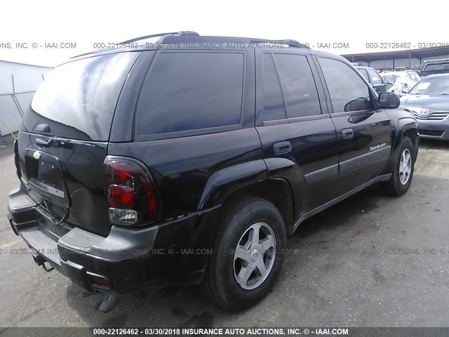 1GNDS13S552107997 - 2005 CHEVROLET TRAILBLAZER LS/LT BLACK photo 4