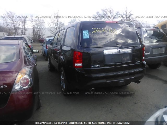 5FNYF4H58CB002061 - 2012 HONDA PILOT EXL BLACK photo 3