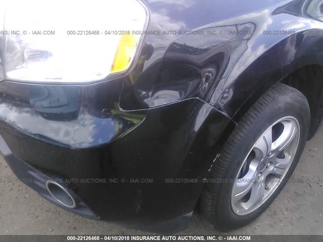 5FNYF4H58CB002061 - 2012 HONDA PILOT EXL BLACK photo 6