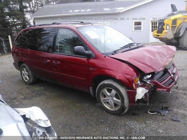 2D4GP44L06R685558 - 2006 DODGE GRAND CARAVAN SXT RED photo 1