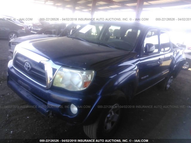 5TEJU62N37Z462311 - 2007 TOYOTA TACOMA DOUBLE CAB PRERUNNER BLUE photo 2