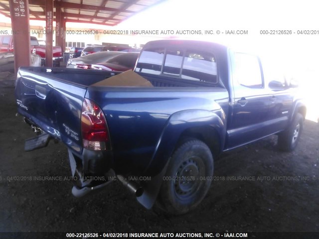 5TEJU62N37Z462311 - 2007 TOYOTA TACOMA DOUBLE CAB PRERUNNER BLUE photo 4