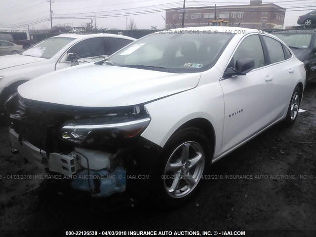 1G1ZC5ST8GF224815 - 2016 CHEVROLET MALIBU LS WHITE photo 2