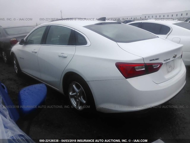 1G1ZC5ST8GF224815 - 2016 CHEVROLET MALIBU LS WHITE photo 3