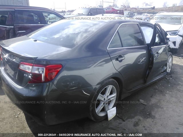 4T1BF1FK8DU283344 - 2013 TOYOTA CAMRY L/SE/LE/XLE GRAY photo 4