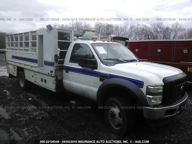 1FDAF4GY3AEA72445 - 2010 FORD F450 SUPER DUTY WHITE photo 1