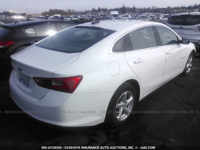 1G1ZC5ST9HF152279 - 2017 CHEVROLET MALIBU LS 白色 照片 4