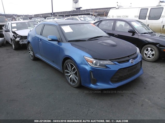 JTKJF5C70F3095149 - 2015 TOYOTA SCION TC BLUE photo 1