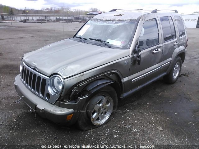 1J4GL58555W655675 - 2005 JEEP LIBERTY LIMITED BROWN photo 2