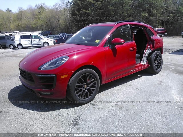 WP1AG2A51HLB54845 - 2017 PORSCHE MACAN GTS RED photo 2