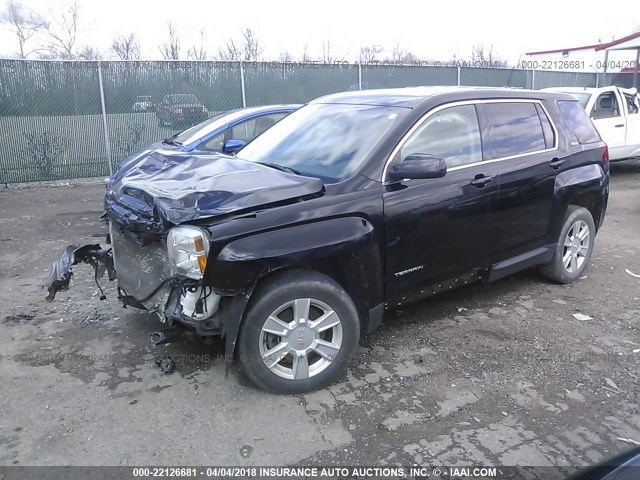 2GKFLREK7D6262826 - 2013 GMC TERRAIN SLE BLACK photo 2