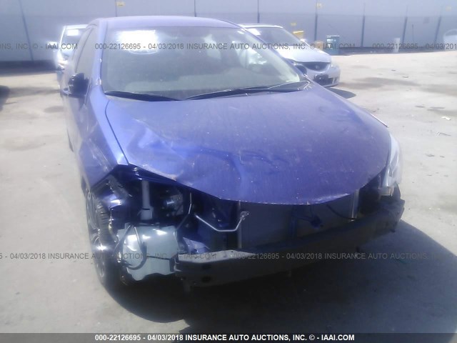 5YFBURHE4GP461199 - 2016 TOYOTA COROLLA L/LE/LE PLS/PRM/S/S PLS BLUE photo 6