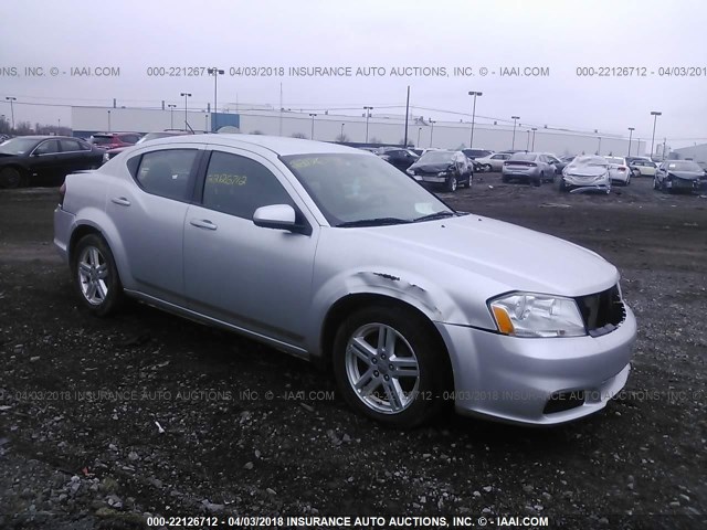 1C3CDZCB9CN126081 - 2012 DODGE AVENGER SXT SILVER photo 1