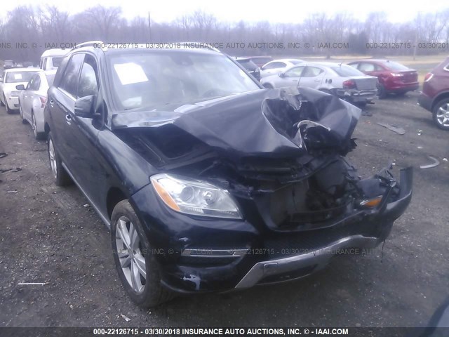 4JGDA5HB7EA358310 - 2014 MERCEDES-BENZ ML 350 4MATIC BLACK photo 1