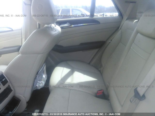 4JGDA5HB7EA358310 - 2014 MERCEDES-BENZ ML 350 4MATIC BLACK photo 8