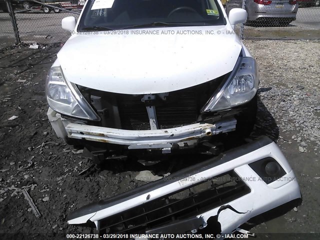 3N1BC1CP7BL477225 - 2011 NISSAN VERSA S/SL WHITE photo 6