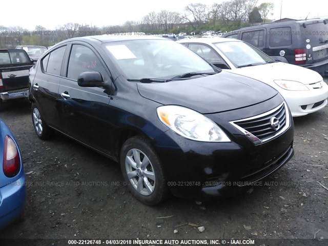 3N1CN7AP2CL816897 - 2012 NISSAN VERSA S/SV/SL BLACK photo 1