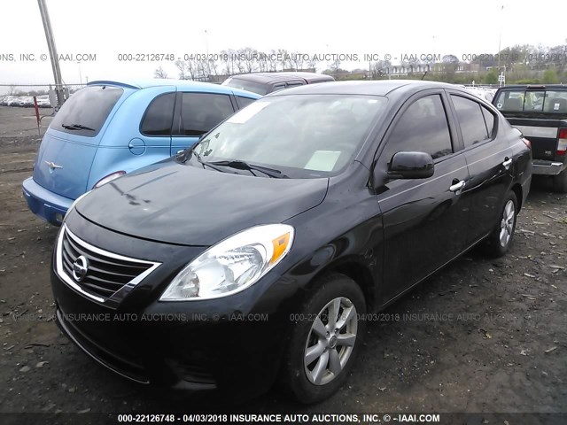 3N1CN7AP2CL816897 - 2012 NISSAN VERSA S/SV/SL BLACK photo 2