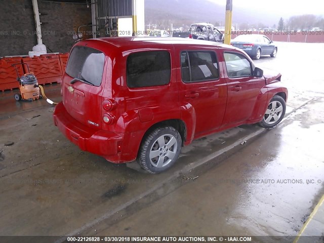 3GNCA13B09S642311 - 2009 CHEVROLET HHR LS RED photo 4
