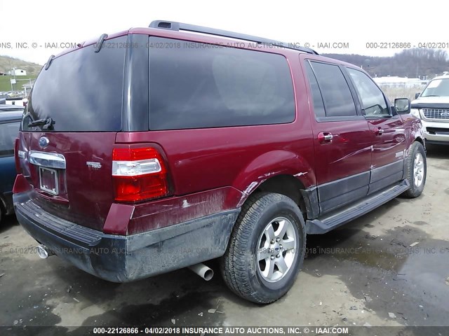 1FMFK16517LA79129 - 2007 FORD EXPEDITION EL XLT MAROON photo 4