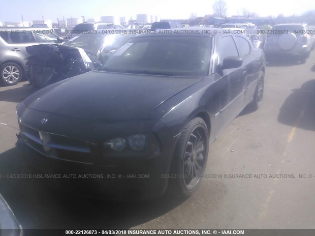 2B3KA53H78H128281 - 2008 DODGE CHARGER R/T BLACK photo 2