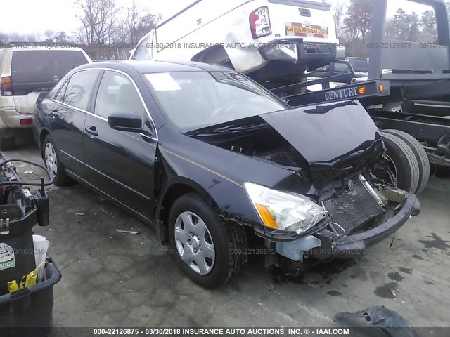 1HGCM55437A177321 - 2007 HONDA ACCORD LX BLACK photo 1