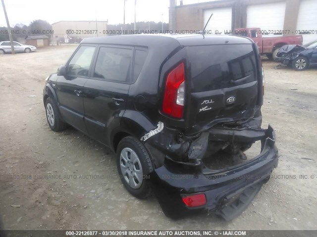 KNDJT2A58D7584730 - 2013 KIA SOUL BLACK photo 3