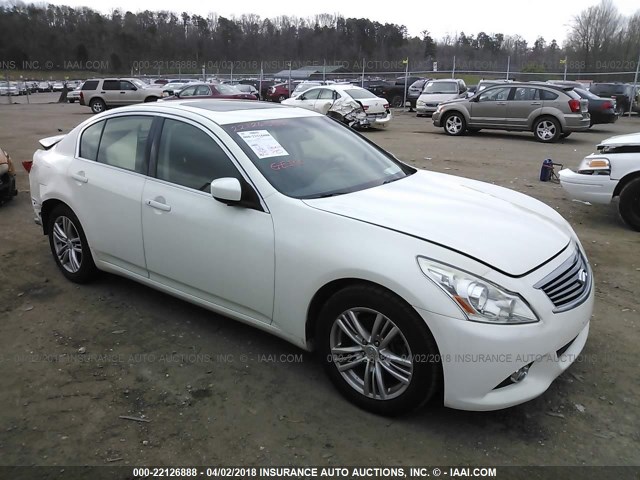 JN1CV6AP3DM711660 - 2013 INFINITI G37 JOURNEY/SPORT WHITE photo 1