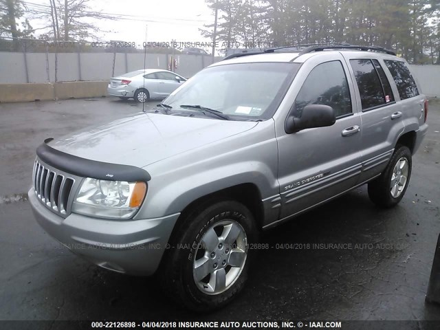 1J4GW58N61C704322 - 2001 JEEP GRAND CHEROKEE LIMITED GRAY photo 2