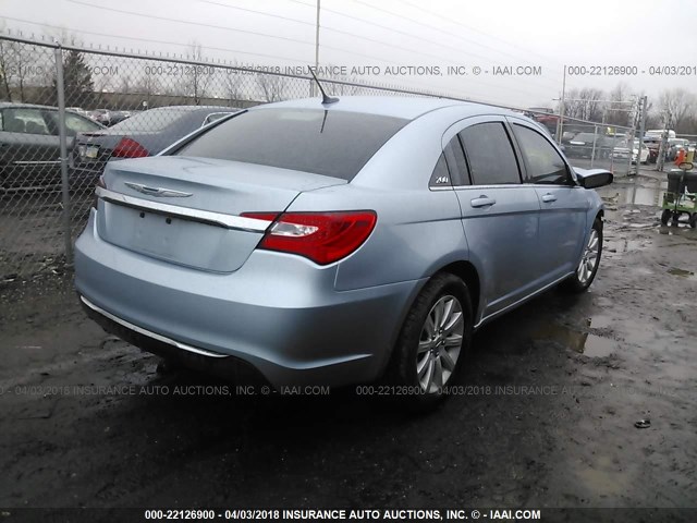 1C3CCBBG9CN301890 - 2012 CHRYSLER 200 TOURING BLUE photo 4