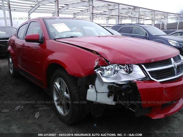 1B3LC56B99N567576 - 2009 DODGE AVENGER SXT/R/T RED photo 6