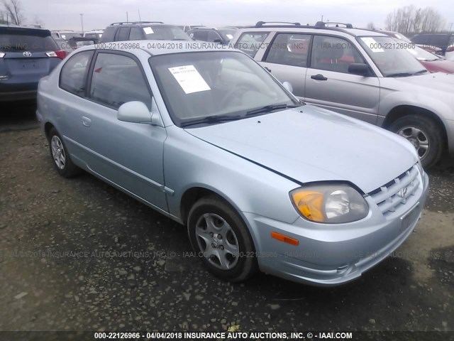 KMHCG35C95U338991 - 2005 HYUNDAI ACCENT GS BLUE photo 1