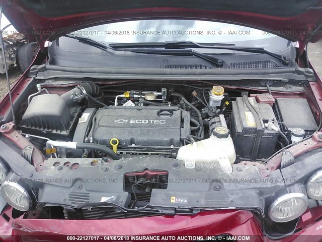 1G1JA5SH1D4247150 - 2013 CHEVROLET SONIC LS 红色 照片 10